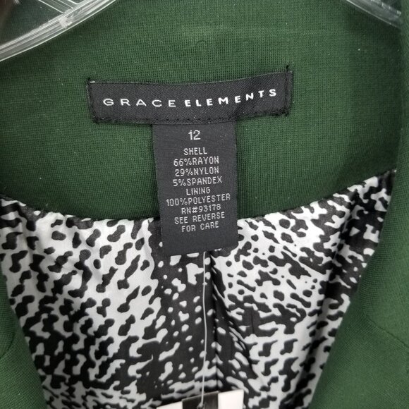 NWT Hunter Green Asymmetric Jacket / Blazer for Office or Evening -Size 12 - Picture 2 of 7